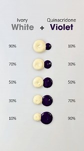 358K views · 6K reactions | Ivory White + Quinacridone Violet Color Mixing  . Color Mixing . Creative colors . Artful blend . Color play . Paintmixing . Color theory . How to make color #colormixing #artvideo #paintmixing #asmr #colors #foryou #art #MiniArtZone #reels #mixing | Color Mixing Zone | Facebook