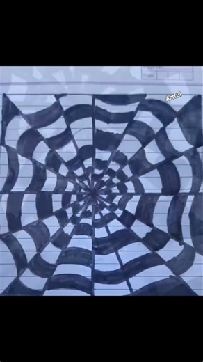 Line 😱 art tutorial on paper || #shorts