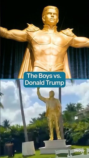 Homelander Vs Trump Gold Statues