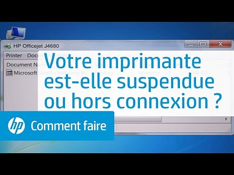 Votre imprimante est-elle suspendue ou hors connexion ? | HP Support