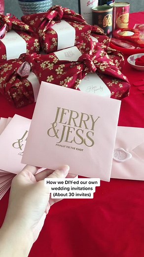 Making our own wedding invites for a small wedding. Tried DIY embossing and it turned out pretty nice. It won’t be as perfect as embossing with a machine but it has that hand-made feel. #wedding #weddingtiktok #diy