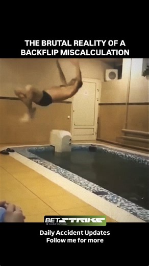 Daily Accident Files on Instagram: "A backflip requires a perfect synthesis of momentum, height, and spatial awareness. In this chilling footage, we witness the exact moment that synthesis breaks down. The transition from a controlled athletic move to an uncontrolled impact happens in less than a second. This isn't just a fall; it is a high-velocity collision with a hard surface that could have resulted in permanent spinal or cranial damage. ​The difference between a successful landing and a lif