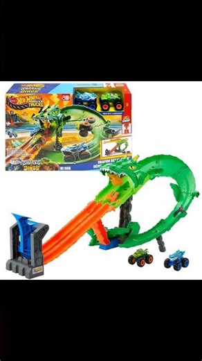Hot Wheels Monster Trucks Sharks vs. Dinos Dragon Demolition Playset