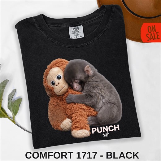 Baby Monkey Punch Shirt – Cute Monkey T-shirt, Macaque Tshirt, Monkey Lover Shirt, Retro Monkey Graphic Tee, Animal Lover Gift - Etsy