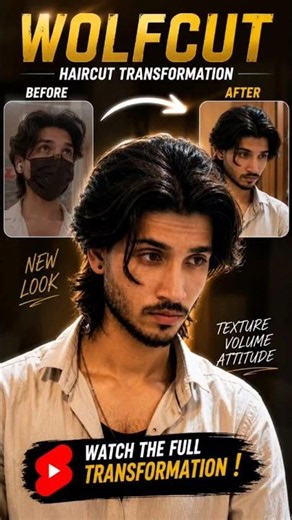 🔥 Wolf Cut Hair Transformation ✂️ | Long Hair to Stylish Wolfcut #shorts