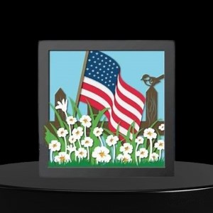 American Flag Shadow Box SVG File Layered Shadow Box - Etsy