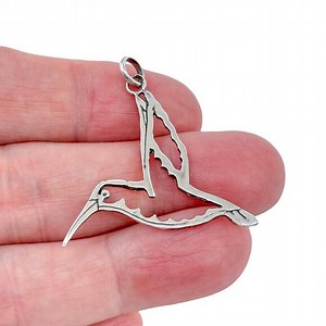 Vintage Sterling Silver 925 | Hummingbird Outline Pendant
