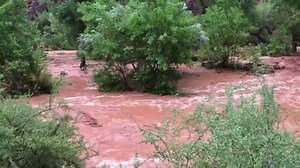 BREAKING VIDEO: Flash flooding in the Grand Canyon has caused evacuations at Havasupai Campground. Courtesy: Tara Brewer. STORY: http://bit.ly/2KPWkBp | azfamily 3TV CBS 5