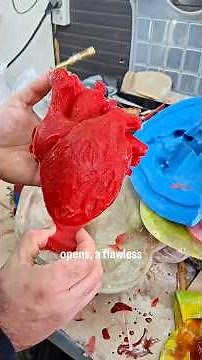 Creating a Two-Part Heart Sculpture Mold: A Step-by-Step Casting Process #sculpture #resinart #art