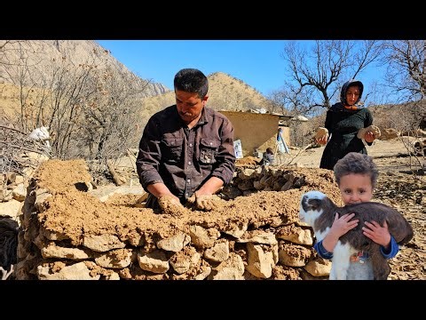 How do nomads with ancient traditions build shelters for goats? 🏔🐐 Survival in the mountains