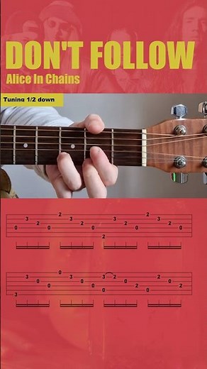 DON'T FOLLOW - Alice In Chains | Acoustic Guitar Tab #shorts