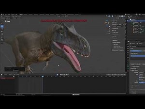 blender allosaurus walk cycle animation