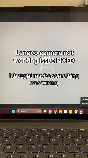 If you cant get your Lenovo camera to work. May be this is the problem. #easyfix #fixed #lenovo #cameraissue #tech #troubleshooting #computer #laptop #hack #office #workfromhome #cameraissues