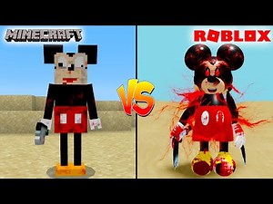 MINECRAFT MICKEY MOUSE EXE VS ROBLOX MICKEY MOUSE.EXE - WHO WILL WIN?