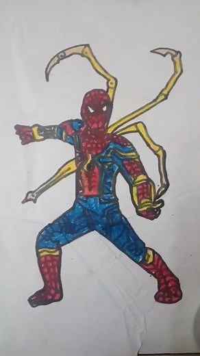 how to draw iron spider Man