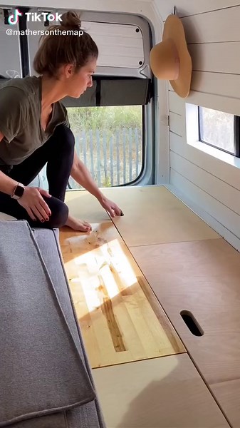 DIY Camper Van Kitchen Table Transformation