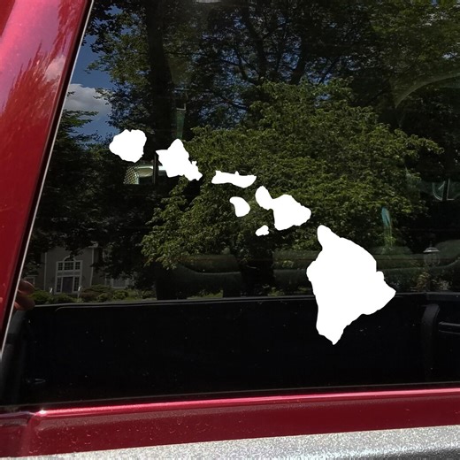 Hawaiian Islands Silhouette Sticker Decal Waterproof Vinyl - Etsy