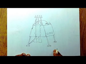 Vikram Lander drawing/ ISRO Chandrayaan 3 Moon Mission easy drawing/Chandrayaan 3 drawing