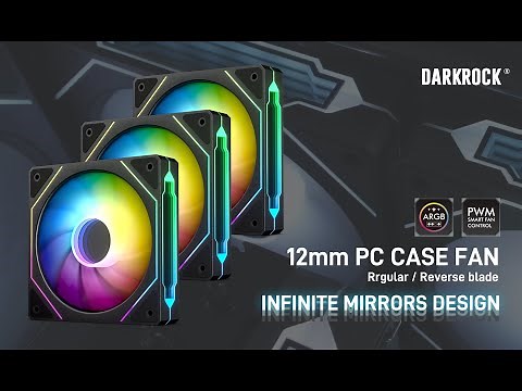 DARKROCK Black Infinite Mirror Case Fans - 2 Types