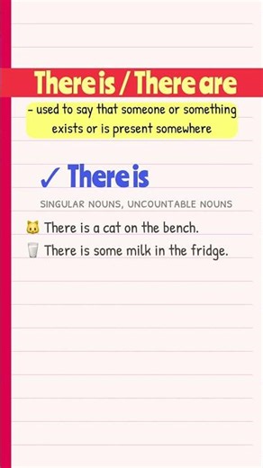 THERE IS & THERE ARE #grammar #english