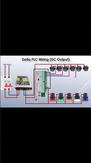Delta PLC Wiring For DC Output || DVP-12SA2