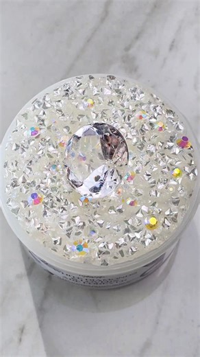 leesooim on Instagram: ".。o○☆○☆o○☆○o☆○☆○o。. -- white diamonds & lovers are forever by @momoslimes_ -- texture: lotion x sequin bomb topper -- scent: violet, soft skin, bed linen QOTD: What's your favorite thick & glossy adjacent texture? Yes, wood glue thickies count! Review Notes: -- another TS themed slime that didn't pull any punches with the aesthetic. No idea what this song sounds like, but the slime is gorgeous with the silvery, sparkling topper, snow white base and large faux diamond! --