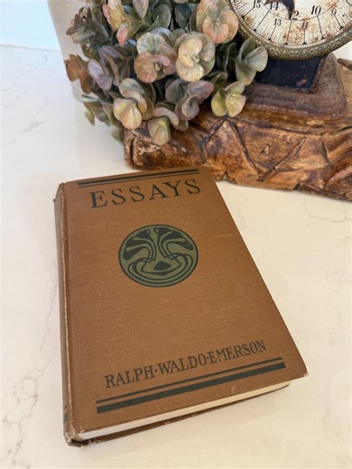 Vintage Essays Hardcover Book by Ralph Waldo Emerson First and Second Series Great for Staging Home Decor - Etsy