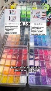 Which Pixie Beads Combo Set Should You Get? | 120-colors VS 50-colors | DIY Mini Fuse Beads Craft