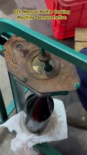 Manual Bottle Corking #MechanicalHacks #DIYTools #WorkshopTips #BottleCorker #HandmadeTools #shorts