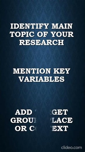 How to write Research Title ? #researchtips#research #researchtitle