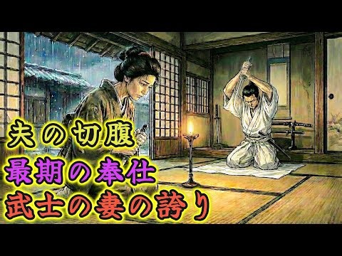 【江戸時代の悲劇】無実の罪で切腹を命じられた武士. その最期を見届けた妻が選んだ、涙なき覚悟の物語 | 江戸時代 | 野談 | 伝説 | 昔話 | 説話 | 民話