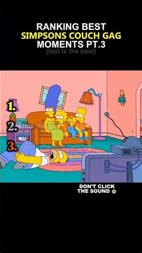 Ranking The BEST Simpson Couch Gag Moments PT.3 #funny #usa #ranking