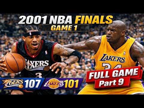 Part 9 - 2001 NBA Finals Game 1 FULL GAME🔥| Kobe Bryant Allen Iverson | Lakers vs 76ers | 6-6-2001
