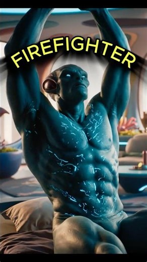 A Day in the Life of an Alien Firefighter 👽🔥 #alien #animation #anime #scififantasy #aliens