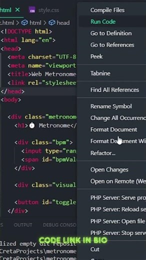 I built a metronome using pure HTML, CSS, and JavaScript ⏱️🎵