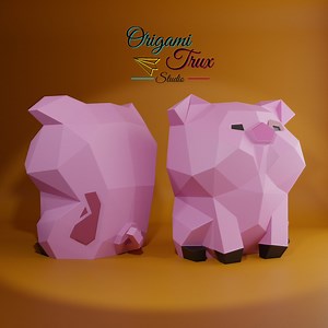 Waddles Pig Papercraft Template A4 (PDF SVG) - Etsy