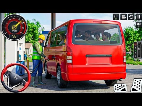 Realistic VAN Driving 2026 City Vietnam Red van pick drop passengers simulator - android gameplay