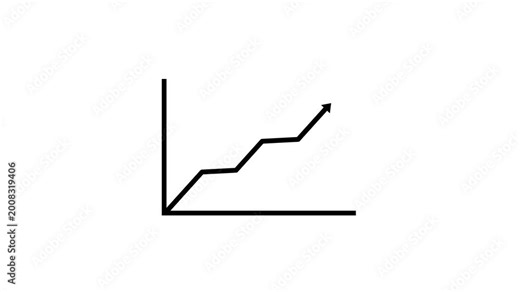Stock market animated graphic. Stock price chart. Financial and business concept.