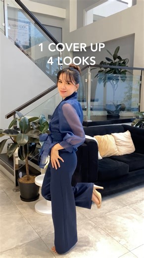 12K views · 48 reactions | See how versatile the KIMI cover up is?  With one piece, you can create four different looks! The KIMI cover up is available in Navy Blue, Chocolate Brown , and Beige. Shop in-store or online now: https://karimadonfashion.com/products/kimi #KARIMADONPH | KARIMADON | Facebook