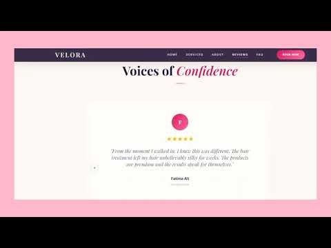 Luxury Spa Website Design Tutorial — Velora Beauty Lounge (Tailwind CSS + Premium UI)