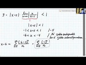 Rekker 20 - Konvergensintervall eksempler