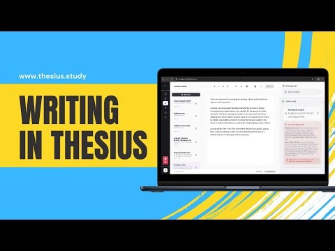 Using the writing tool in Thesius to stay focused
