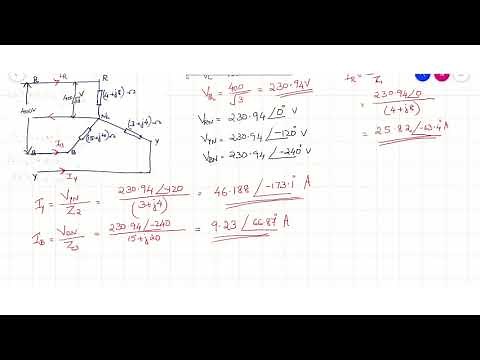 Three phase unbalanced 4wire star connected load