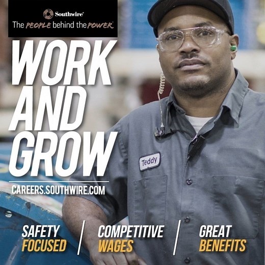 71 reactions · 49 shares | COME WORK AND GROW! Southwire is the largest wire and cable manufacturer in North America, and we are looking for talented individuals like you. Are you interested in a job that is fast-paced, hands-on and has exciting opportunities for growth? How about working for a company where your safety is top priority? Then come join Southwire and become one of The People Behind the Power™! Apply NOW at careers.southwire.com. | Southwire | Facebook