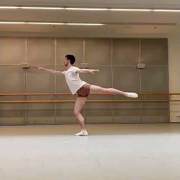 Male Ballet Dancer Practicing Turns