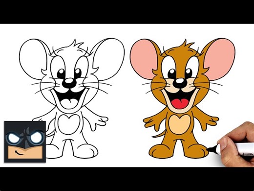 How to Draw Jerry Mouse | Tom and Jerry - Videos For Kids