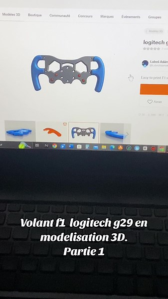 Modélisation 3D du Volant F1 Logitech G29 - Partie 1