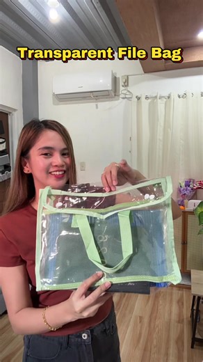 Large Capacity Transparent PVC File Bag for Office & School