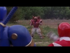 Mighty Morphin Power Rangers - Fourth Down And Long - Red Ranger and Ninjor vs Centiback