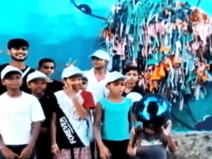 An Art Installation Using Waste Scraps Of Cloth